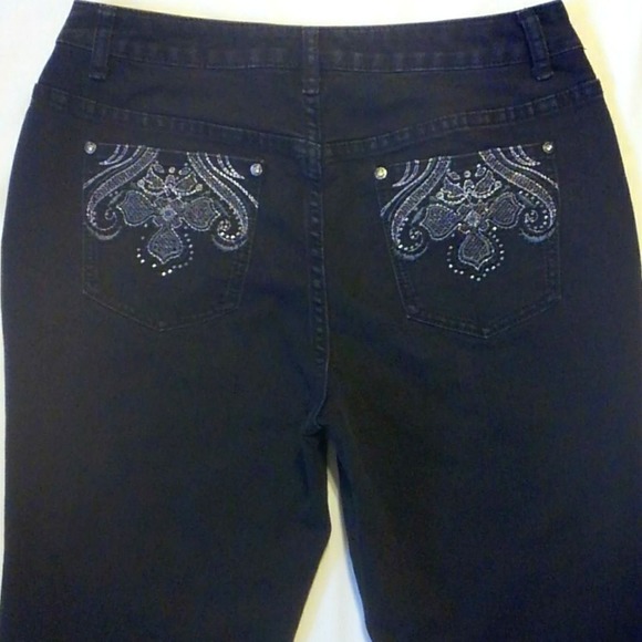 Christopher & Banks Embellished Denim Jeans 8P - Picture 1 of 8